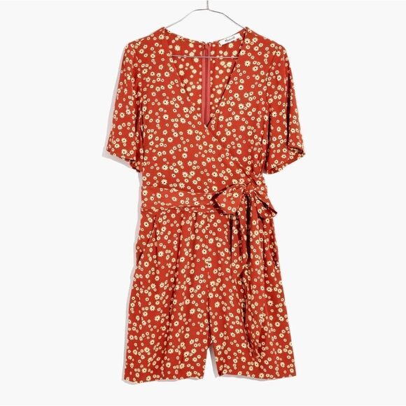 Madewell  Daysi Wrap Front Romper Size 2 Floral Print - Picture 2 of 11